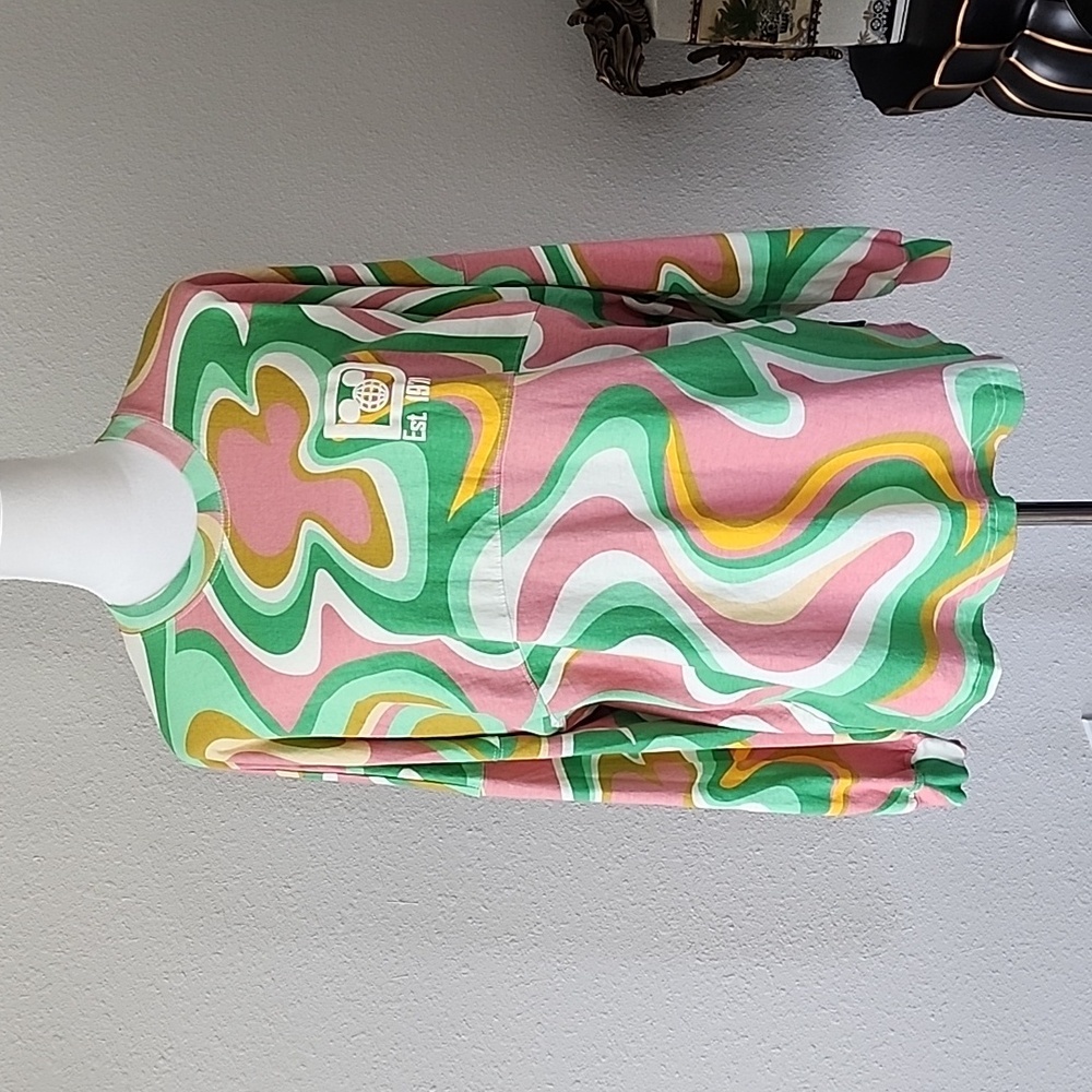 Disney Groovy Retro Swirl Pink Green Orange Spirit Jersey